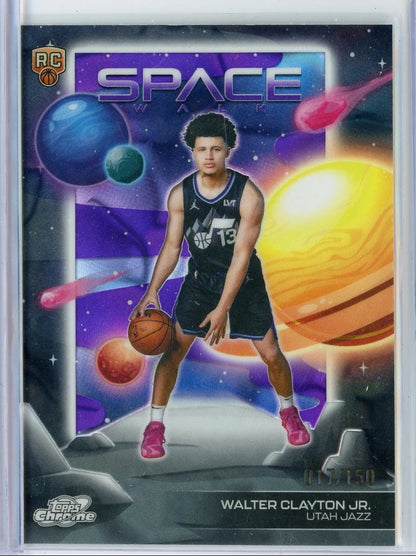 2025-2026 Walter Clayton Jr. Topps Cosmic Chrome #SW-10 Space Walk /150