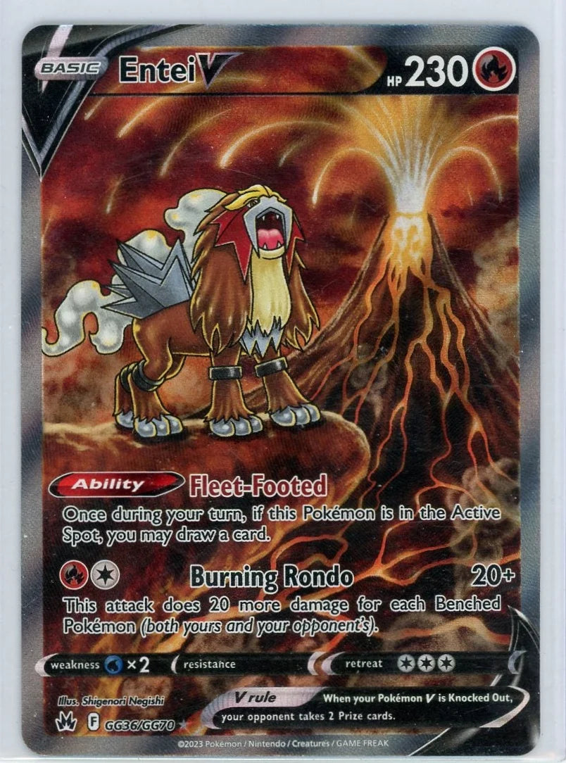 Entei V Pokémon Crown Zenith Ultra Rare #GG36/GG70