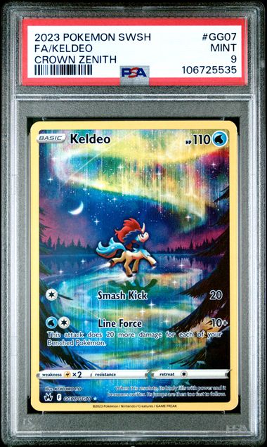 Keldeo 2023 Pokémon Crown Zenith PSA 9