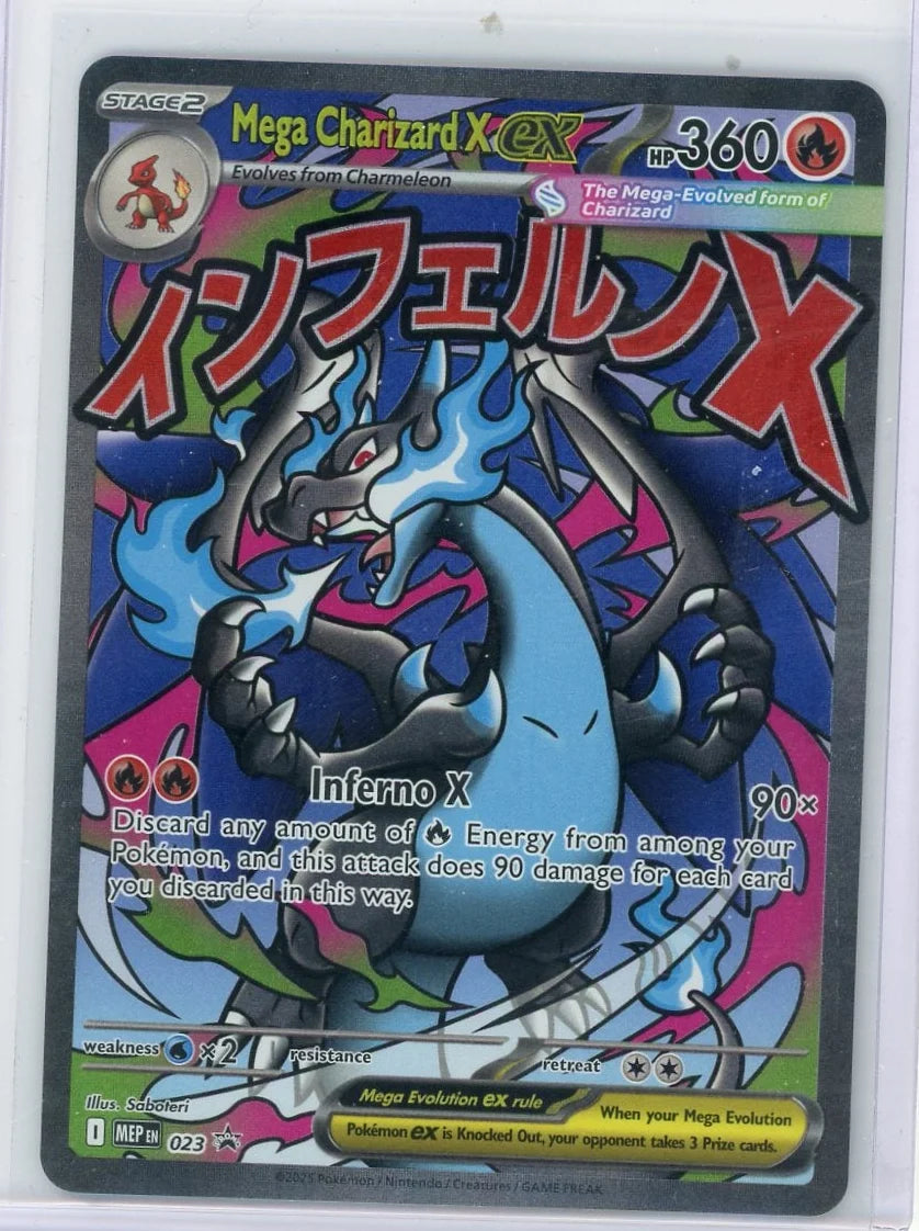 Mega Charizard X EX Pokémon Phantasmal Flames #023 Promo