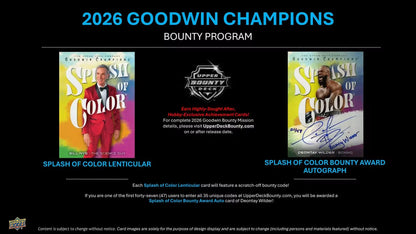 2026 Upper Deck Goodwin Champions Hobby 16 Box Case [Contact us to Order]