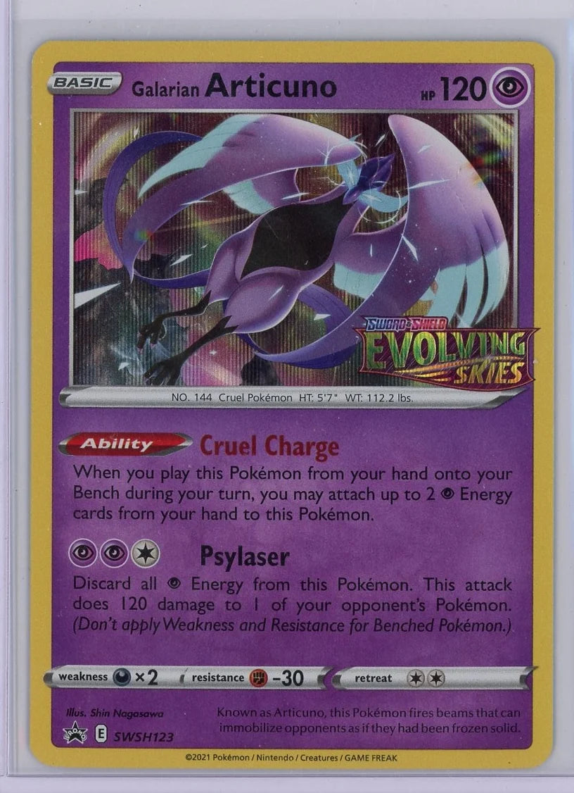 Galarian Articuno Pokémon Evolving Skies Prerelease Promo #SWSH123