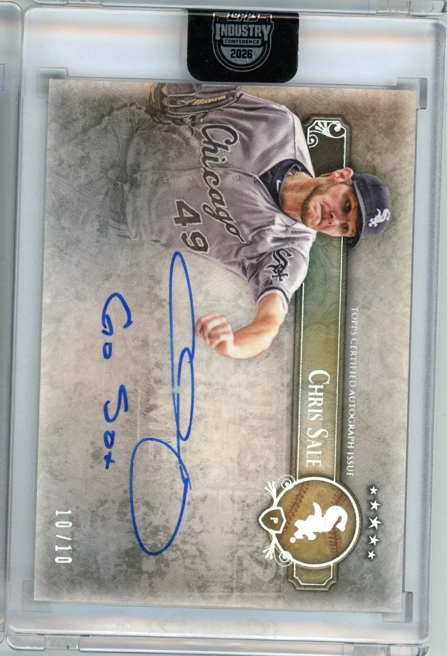 Chris Sale 2013 Topps Five Star Quotable Auto "Go Sox" Inscription #'d 10/10