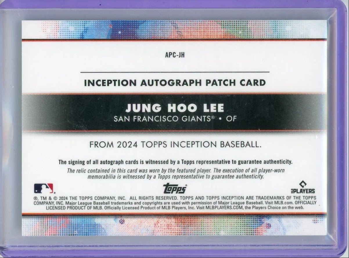 Jung Hoo Lee 2024 Topps Inception RPA #'d 43/50