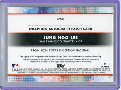 Jung Hoo Lee 2024 Topps Inception RPA #'d 43/50