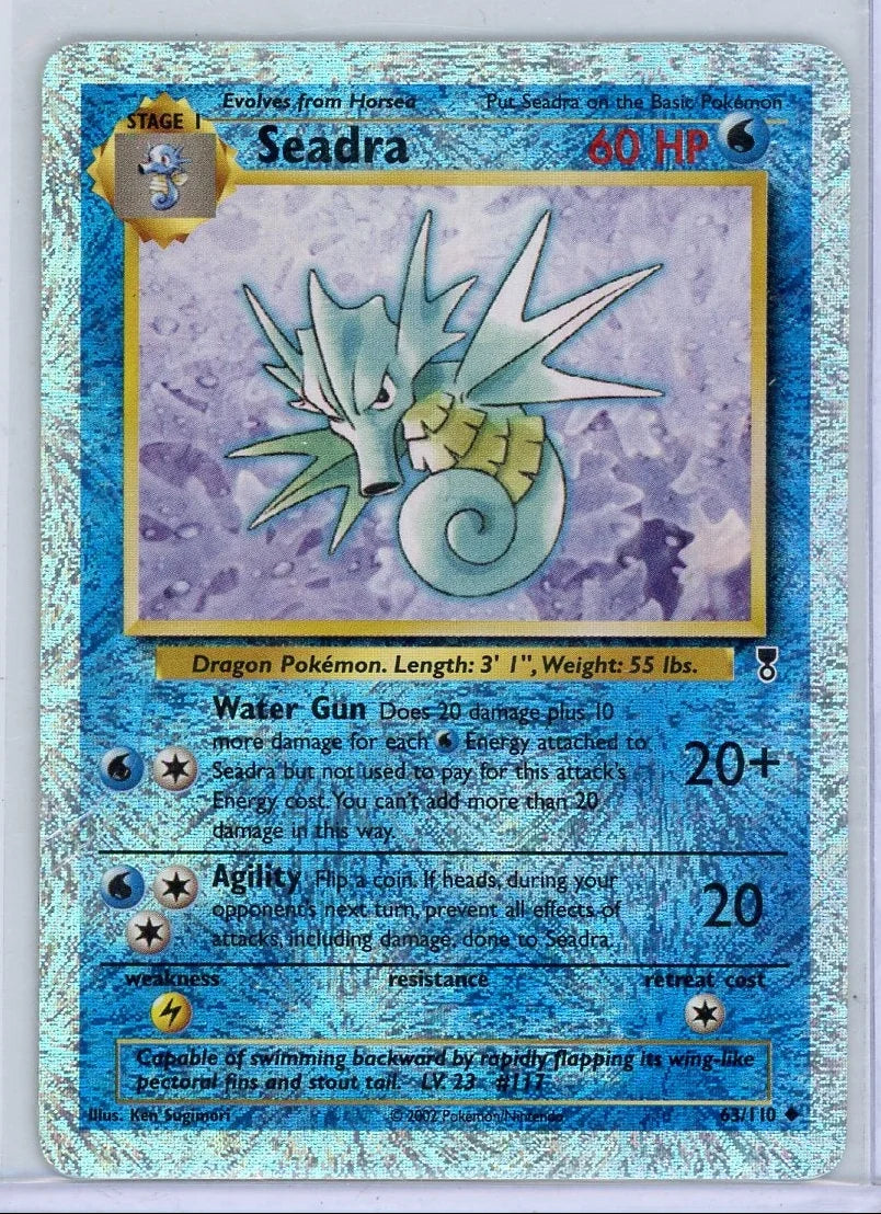 Seadra 2002 Pokemon Legendary Collection reverse holo #63/110 DMG