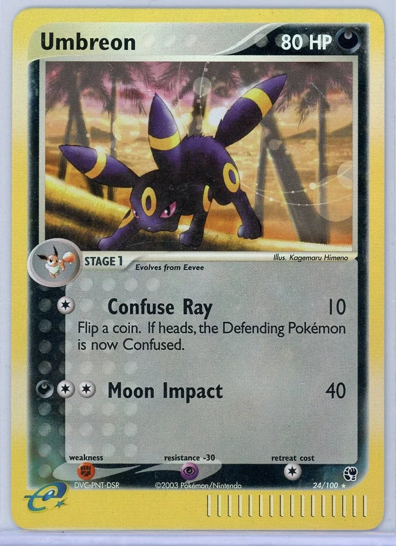Umbreon 2003 Pokémon Sandstorm reverse holo #24/100 LP/NM