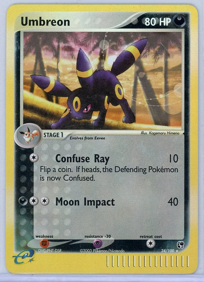 Umbreon 2003 Pokémon Sandstorm reverse holo #24/100 LP/NM
