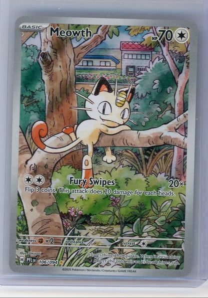 Meowth Pokémon Phantasmal Flames Illustration Rare #106/094