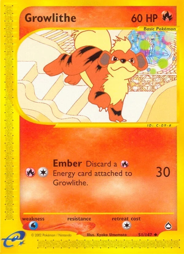 Growlithe (51) (051/147) (Aquapolis) (AQ)