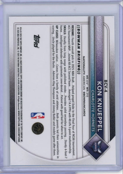 Kon Knueppel 2025 Bowman Chrome Mojo Refractor