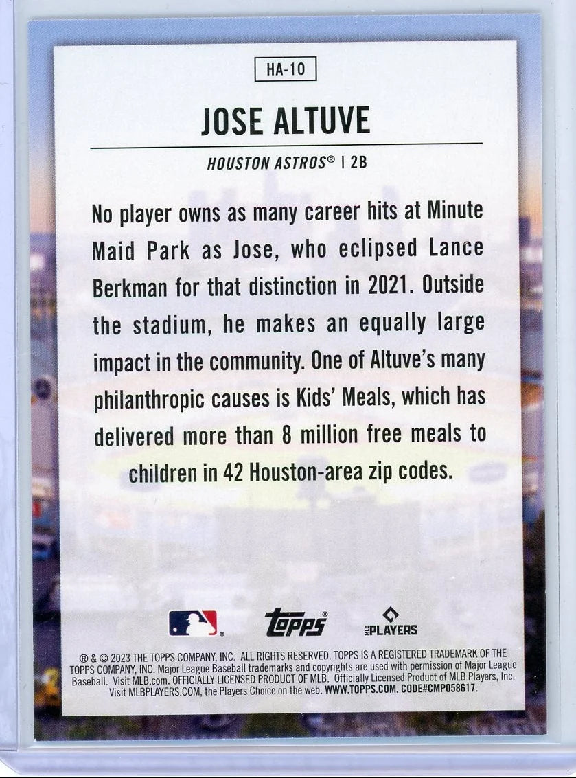 Jose Altuve 2023 Topps Home Field Advantage