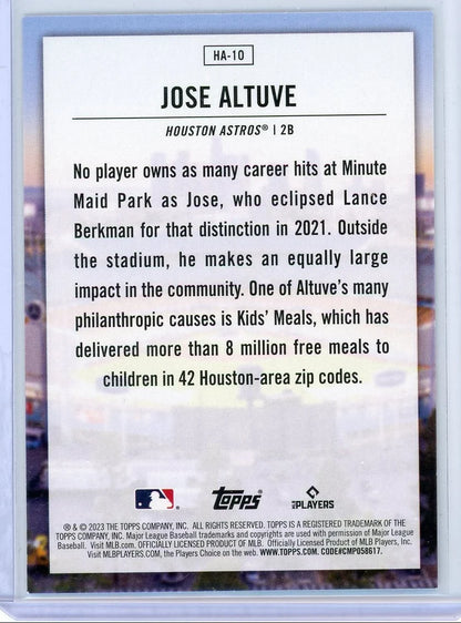 Jose Altuve 2023 Topps Home Field Advantage