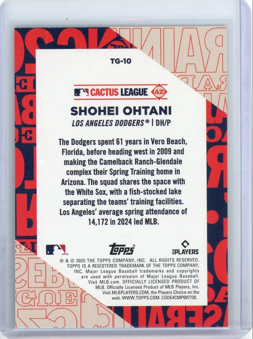 Shohei Ohtani 2025 Topps Series 1 Cactus League Pink Foil