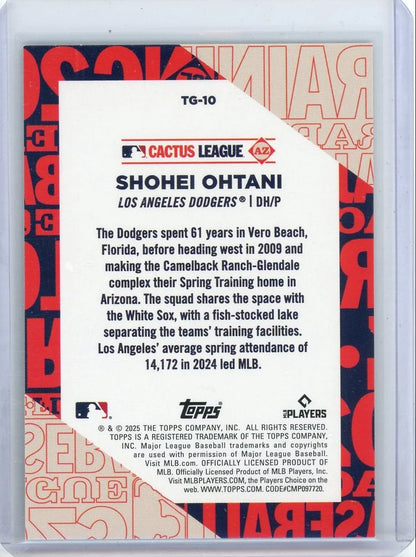 Shohei Ohtani 2025 Topps Series 1 Cactus League Pink Foil