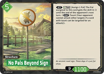 No Pals Beyond Sign (EBP01-067) (Dawn of Palpagos) (EBP01)