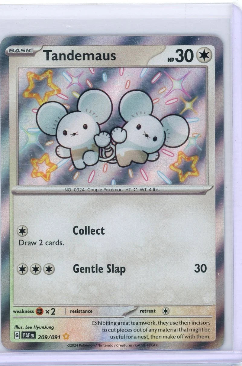 Tandemaus Pokémon Paldean Fates Baby Shiny #209/091