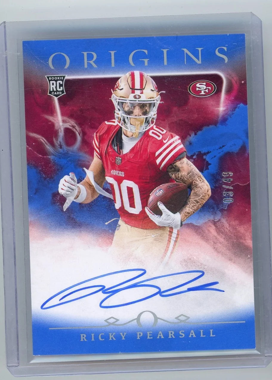 Ricky Pearsall 2024 Panini Origins Blue Rookie #'d 03/49 on card auto