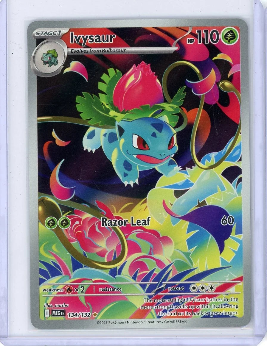 Ivysaur Pokémon Mega Evolution Illustration Rare #134/132