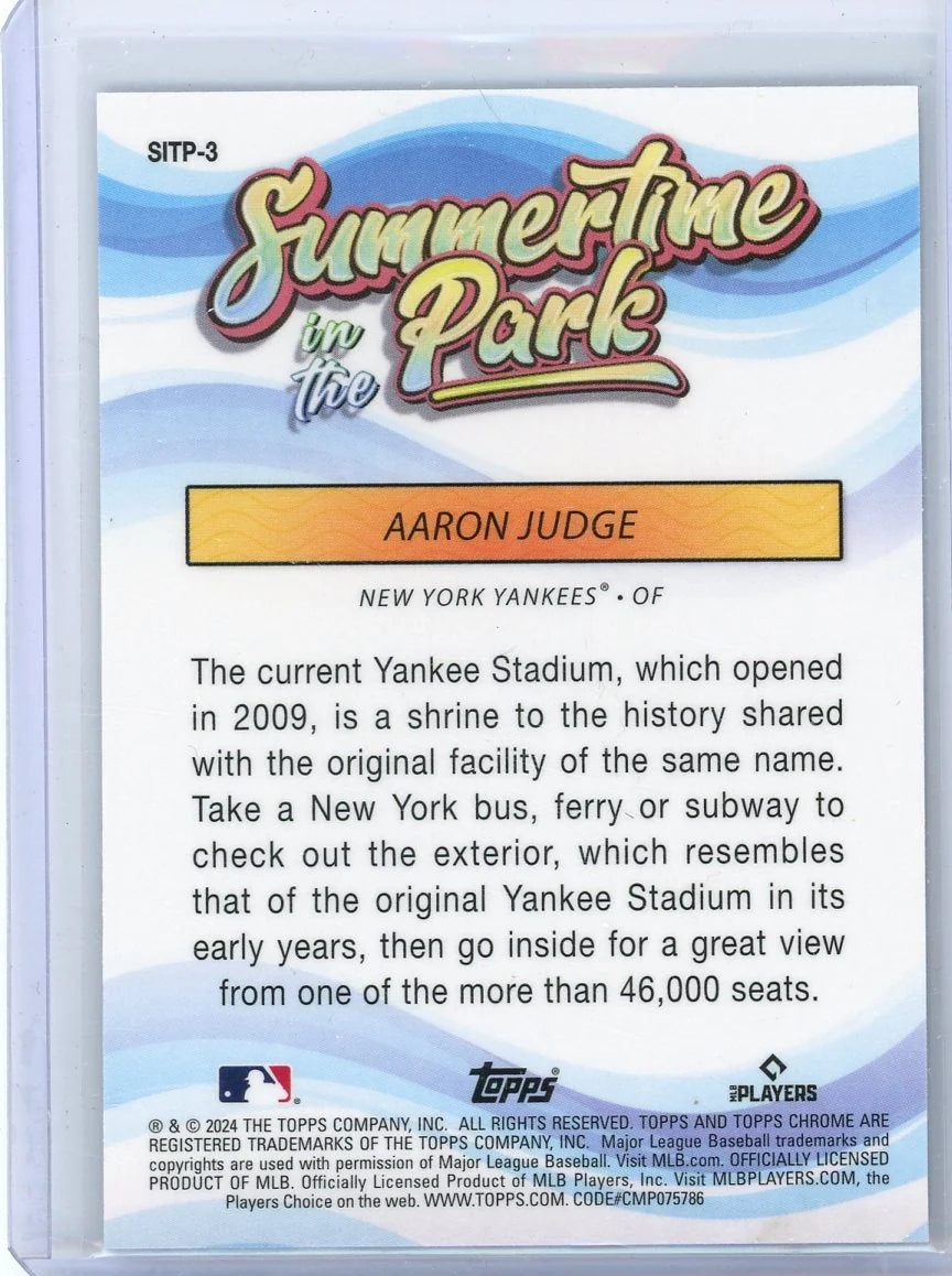 Aaron Judge 2024 Topps Chrome Summertime in the Park