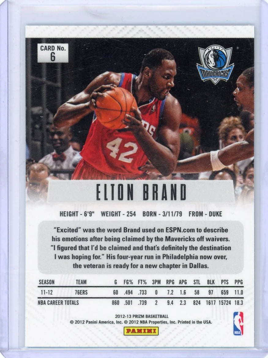 Elton Brand 2012-13 Panini Prizm Silver