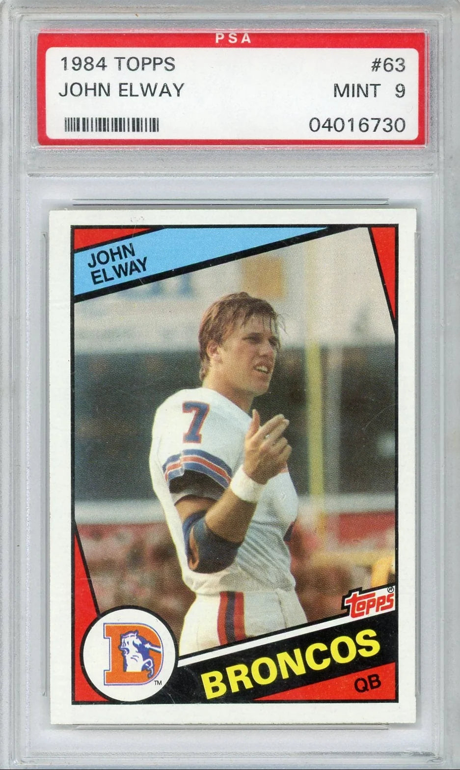 John Elway 1984 Topps #63 PSA 9