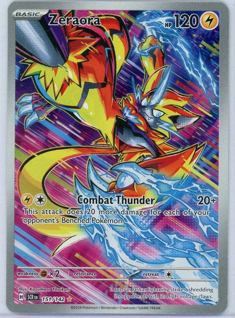 Zeraora Pokémon Stellar Crown Illustration Rare #151/142