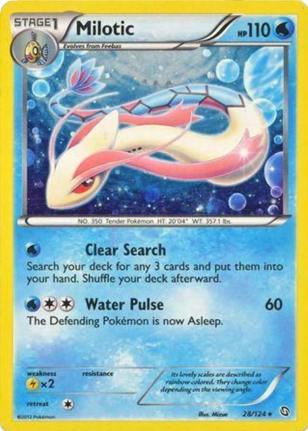 Milotic - 28/124 (Cosmos Holo) (028/124) (Blister Exclusives) (BLE)