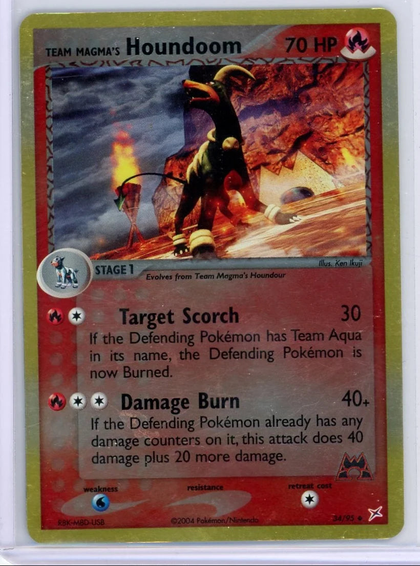 Team Magmas Houndoom Pokémon Team Magma vs Team Aqua Reverse Holo #34/95 (MP)