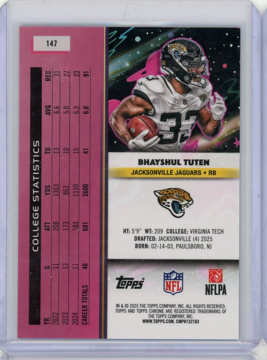 Bayshul Tuten 2025 Topps Cosmic Rookie #'d 073/150