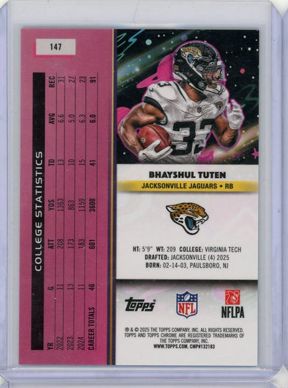 Bayshul Tuten 2025 Topps Cosmic Rookie #'d 073/150