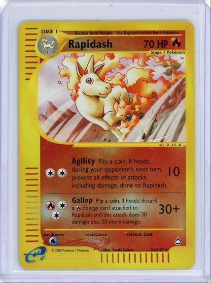 Rapidash 2002 Pokemon Aquapolis reverse holo #31/147