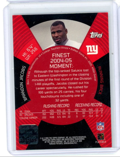 Brandon Jacobs 2005 Topps Finest Auto RC
