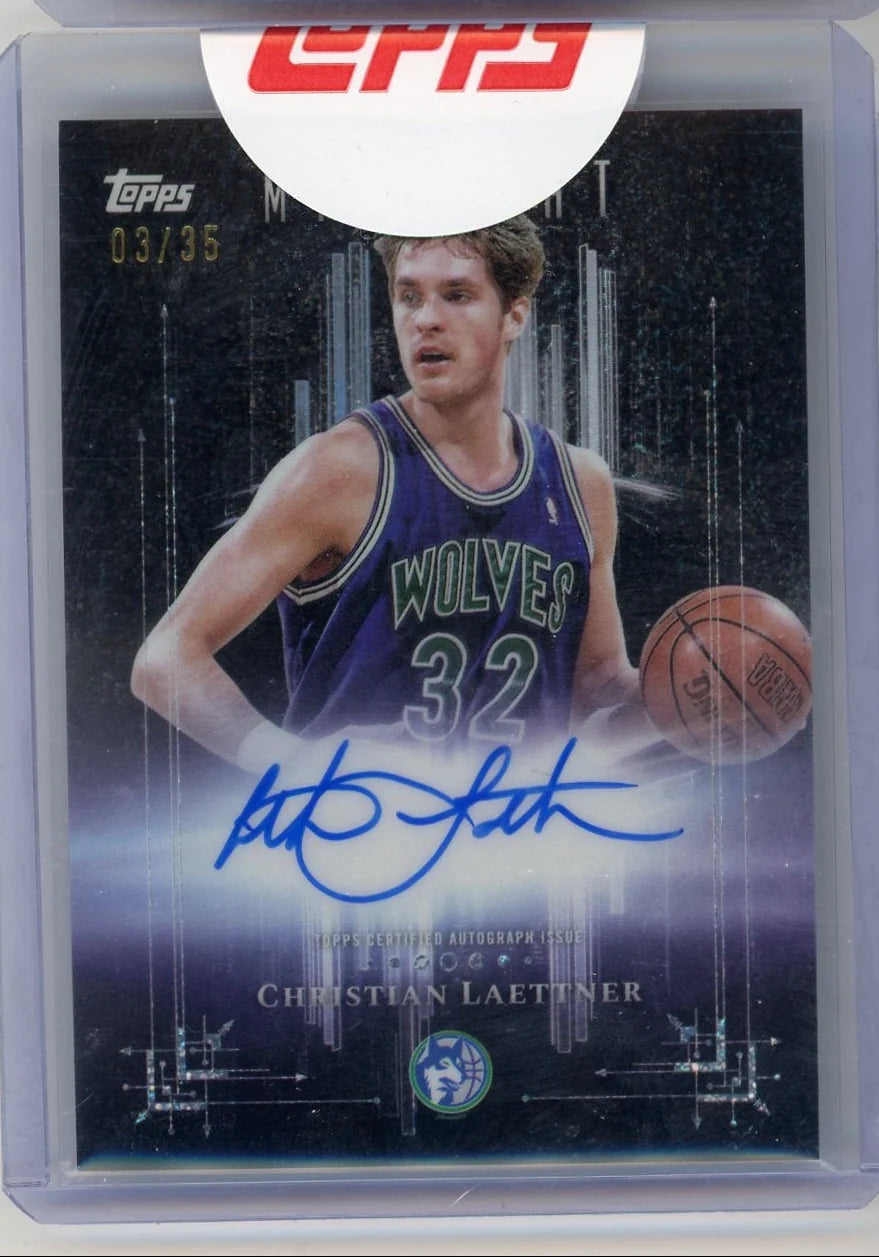 Christian Laettner Topps Midnight Dark Marks Autograph #d 03/35