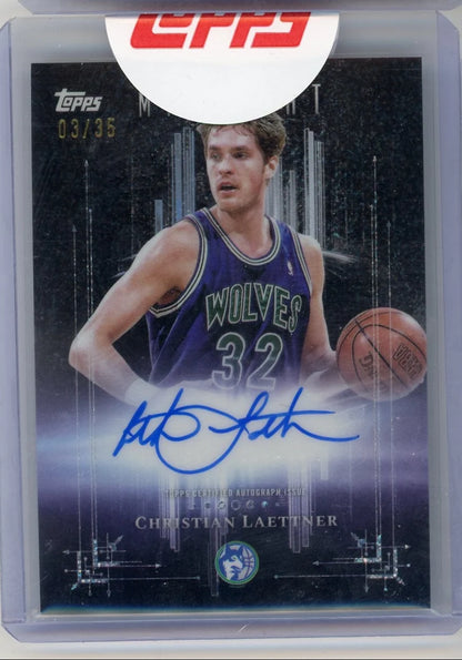 Christian Laettner Topps Midnight Dark Marks Autograph #d 03/35