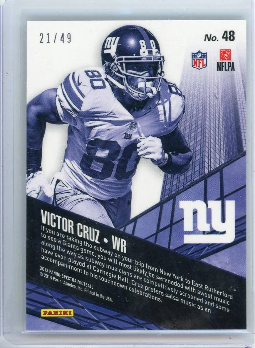 Victor Cruz 2013 Panini Spectra City Limits blue #'d 21/49