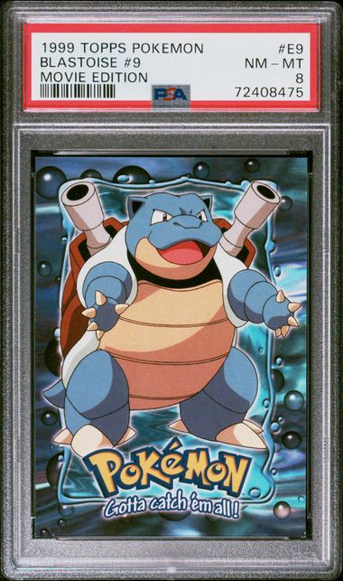 Blastoise 1999 Topps Pokémon Movie Edition #E9 PSA 8