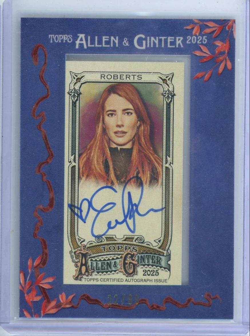 Emma Roberts 2025 Topps Allen & Ginter Star Mini Frame autograph #'d 22/99