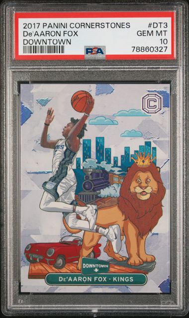De'Aaron Fox 2017 Panini Cornerstones Downtown PSA 10