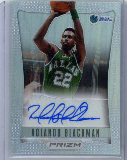 Rolando Blackman 2012-13 Panini Prizm autograph silver #'d 21/25