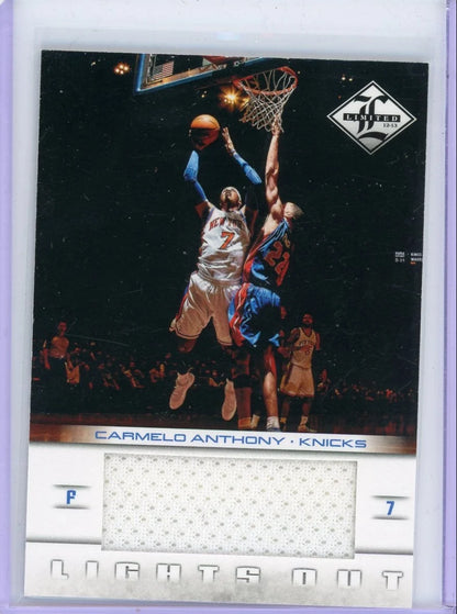 Carmelo Anthony 2012 Panini Limited Basketball Lights Out Relic #'d 121/199