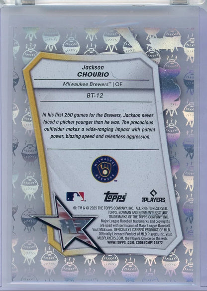 Jackson Chourio 2025 Bowmans Best Best-Tek #'d 45/99