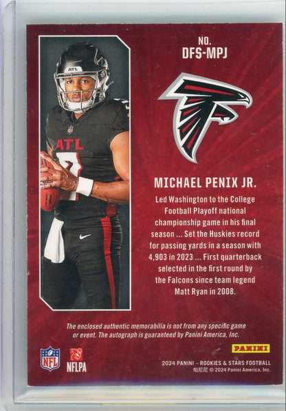Michael Penix Jr. 2024 Panini Rookies and Stars Dress For Success RPA #'d 27/99