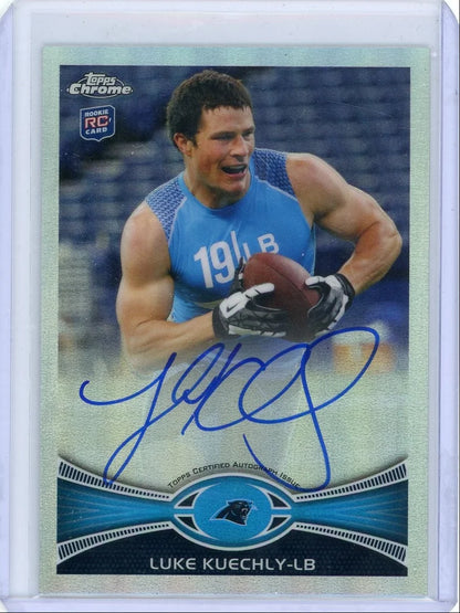 Luke Kuechly 2012 Topps Chrome autograph refractor rookie card #'d 051/178