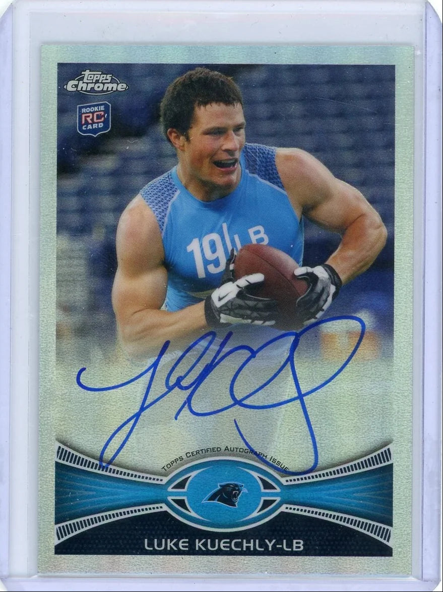 Luke Kuechly 2012 Topps Chrome autograph refractor rookie card #'d 051/178