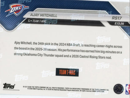 Ajay Mitchell 2026 Topps NOW Rising Stars #RS17