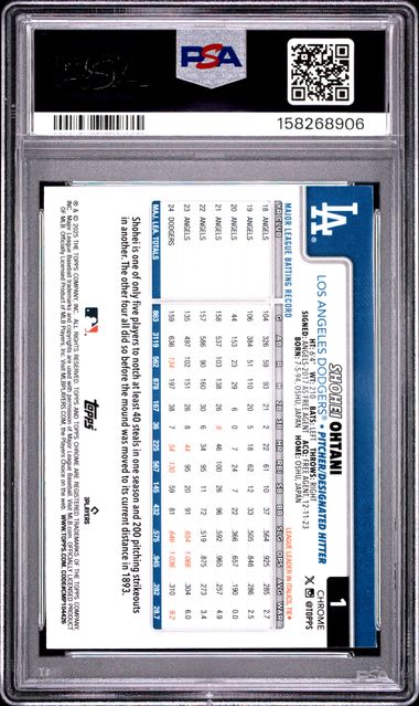 Shohei Ohtani 2025 Topps Chrome Logofractor Edition PSA 9
