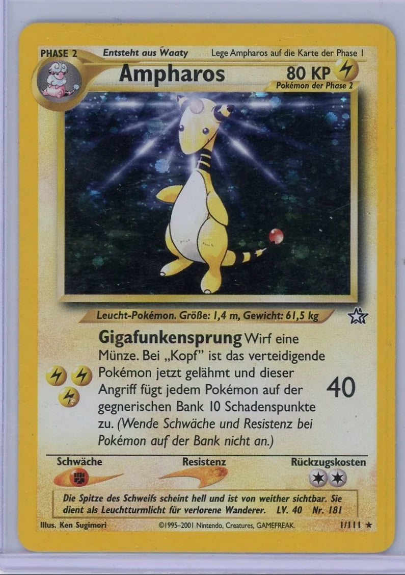 Ampharos Pokémon Neo Genesis Holo #1/111