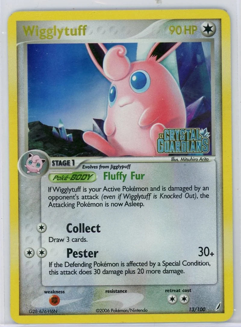 Wigglytuff Pokémon EX Crystal Guardians Reverse Holo #13/100 (LP)