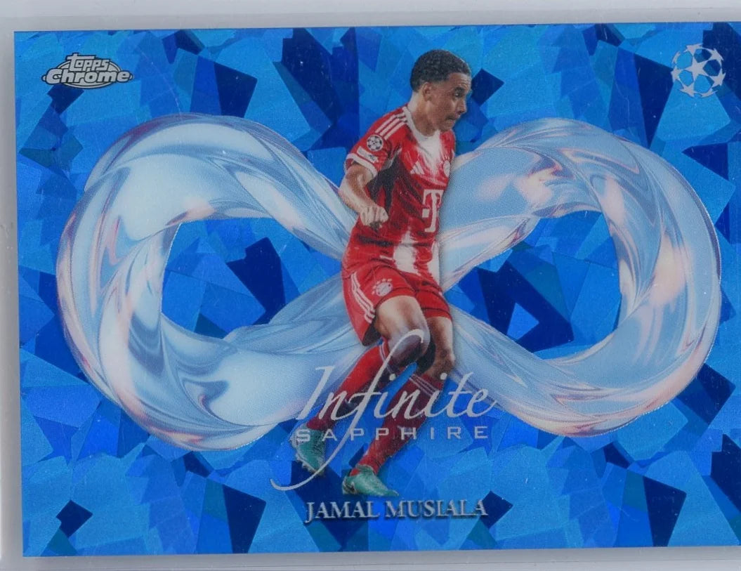 Jamal Musiala 2025-26 Topps Chrome UEFA Sapphire Infinite Sapphire SP